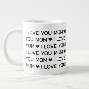 Jag älskar dig mamma hjärtan jumbo mugg