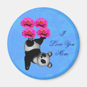 Jag älskar dig mamma jonglande panda magnet