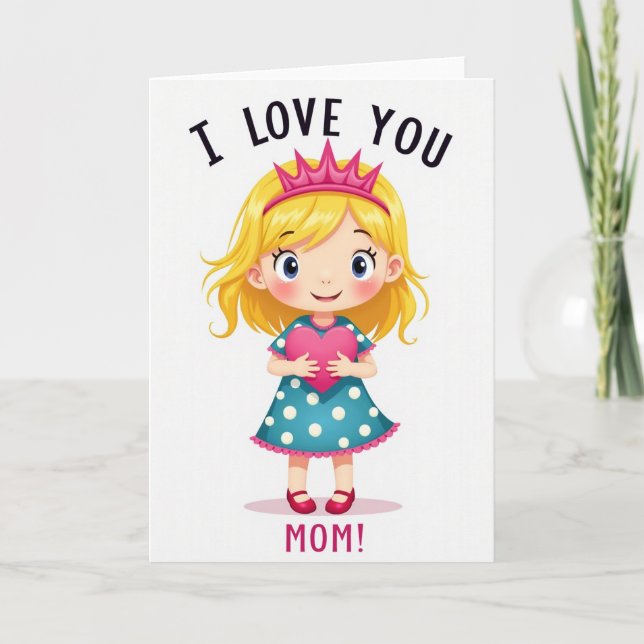 Jag älskar dig mamma kort (Framsida)