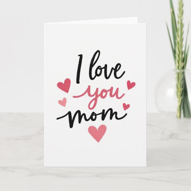 Jag älskar dig mamma-kort kort (Framsida)