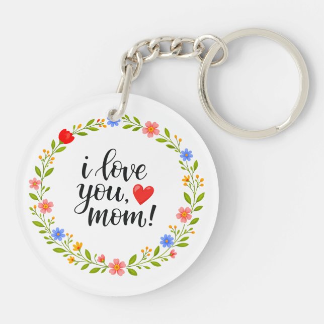 Jag älskar dig mamma mors dag floral kalligrafi |  (Baksidan)
