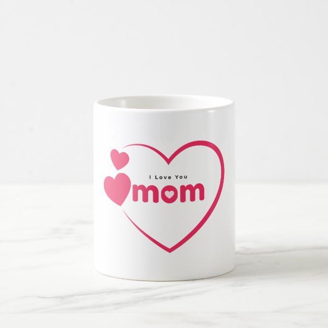 Jag älskar dig mamma, mors dagscadeau, till mamma kaffemugg (Center)