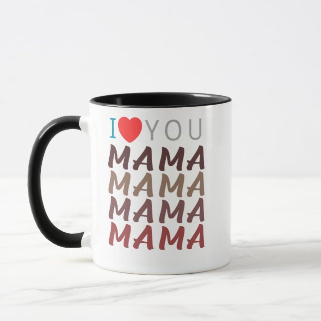 Jag älskar dig Mamma Mugg | Söt mors dagsgåva | Mi (Vänster)