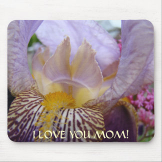 JAG ÄLSKAR DIG MAMMA Musmattor Lila Iris Blommor P