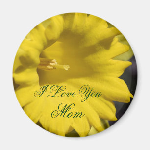 Jag älskar dig mamma Narcissblomma Magnet