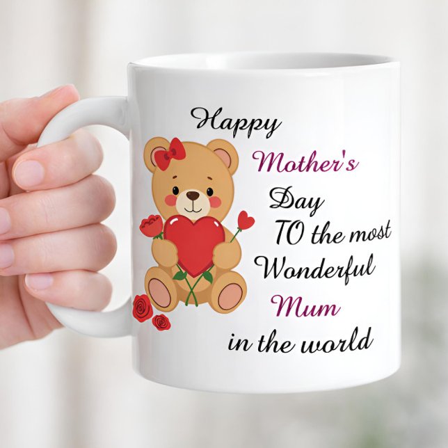 Jag älskar dig Mamma Present, Underbar Mamma Mor P Två-Tonad Mugg (Skapare uppladdad)