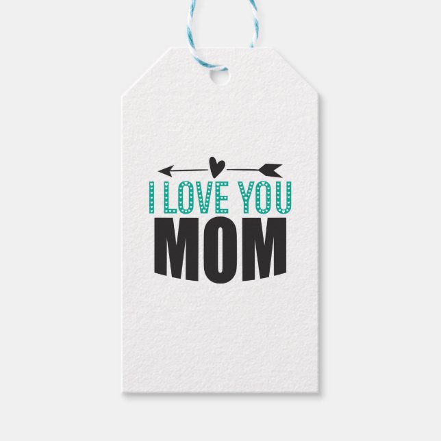 Jag älskar dig mamma presentkort presentetikett (Framsidan)