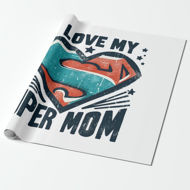 Jag älskar dig mamma presentpapper (Utrullad)