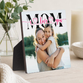 Jag älskar dig mamma Rosa hjärtan typografi foto