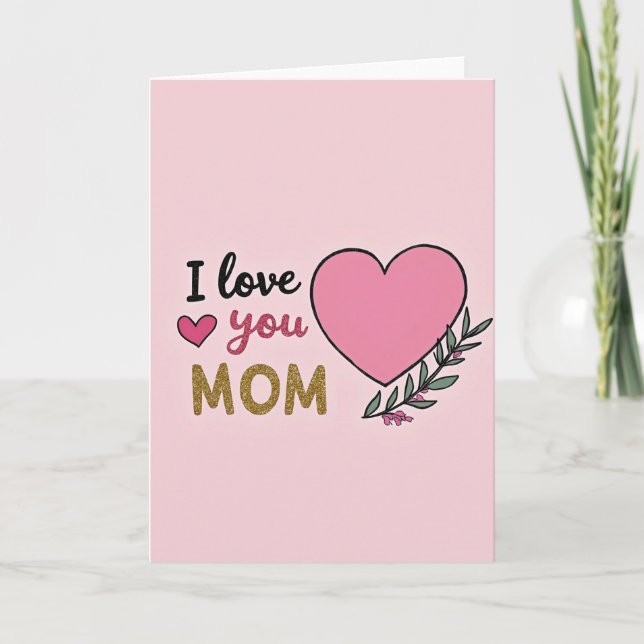 Jag älskar dig mamma speciellt kort (Framsida)