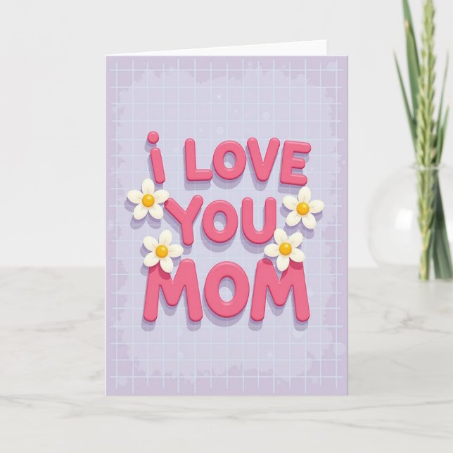 Jag älskar dig mamma superkort kort (Framsida)