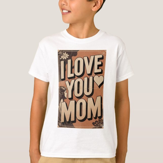 jag älskar dig mamma t shirt (Framsida)