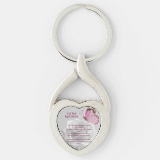 Jag älskar dig, mamma twisted heart silverfärgad nyckelring