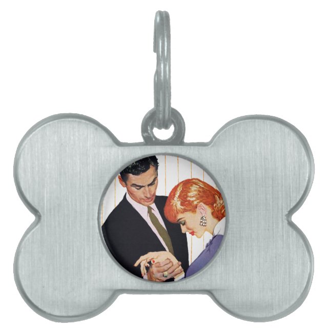 Jag älskar dig, mammaflicka namnbricka husdjur (Framsidan)