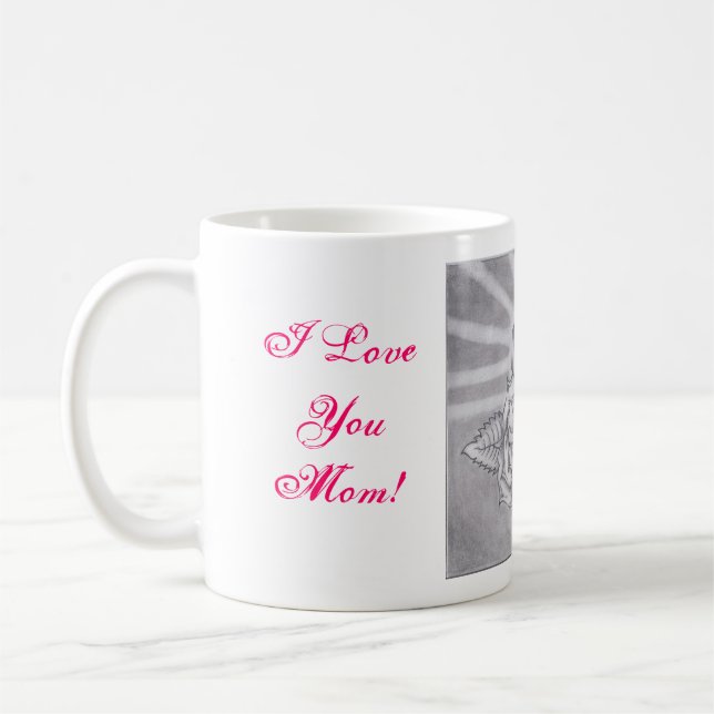 Jag älskar dig mamman! kaffemugg (Vänster)