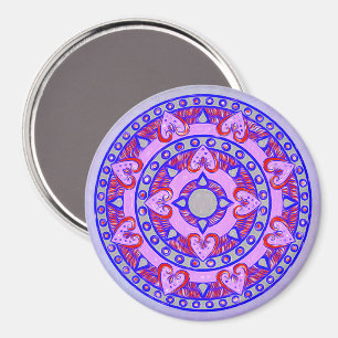 Jag älskar dig Mandala Magnet