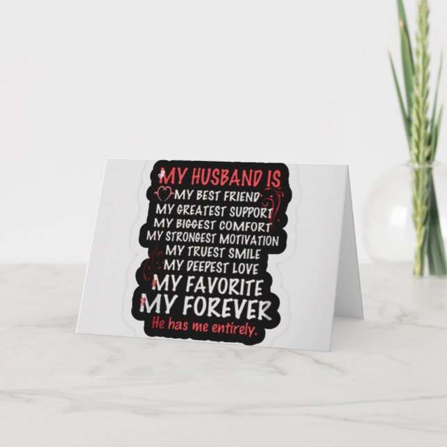 "JAG ÄLSKAR DIG" MANS FÖDELSEDAG KORT (Framsida)