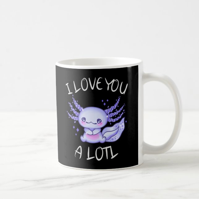 Jag älskar dig massor Axolotl i kärlek Kaffe Mugg (Höger)