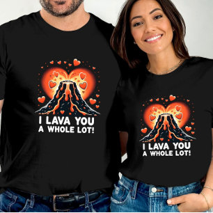 Jag älskar dig massor Romantisk Vulkan Uttryck T Shirt