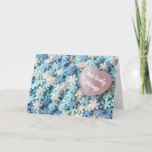 Jag älskar dig med älskliga hjärtan och snöflingor