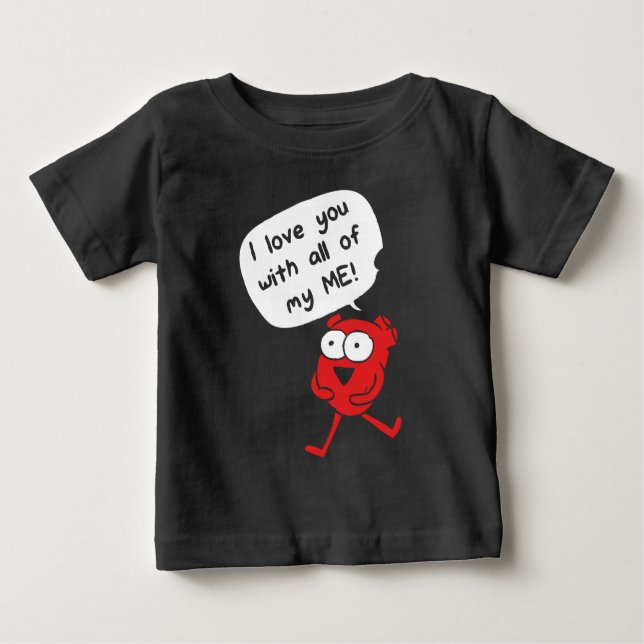 Jag älskar dig med hela min själ – Sött Alla Hjärt T Shirt (Framsida)