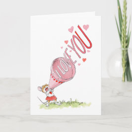 "Jag älskar dig!" Megafonmus-kort Kort