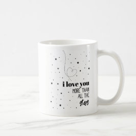 Jag älskar dig mer än alla stjärnor kaffemugg