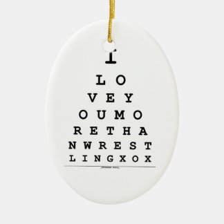 Jag älskar dig mer än brottningprydnad julgransprydnad keramik