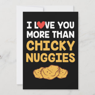 Jag älskar dig mer än Chicken Nuggies Alla hjärtan Julkort