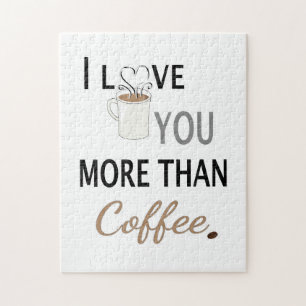 Jag älskar dig mer än kaffe pussel