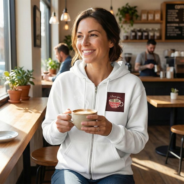 Jag älskar dig mer än kaffe Roligt citat T Shirt (Skapare uppladdad)
