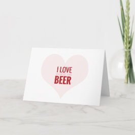 Jag älskar dig mer än ölvalentin kort för dag