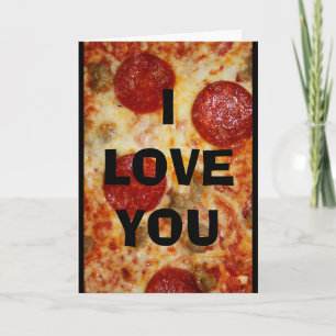 Jag älskar dig mer än Pizza! Kort