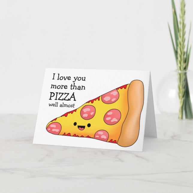 Jag älskar dig mer än pizza kort (Framsida)