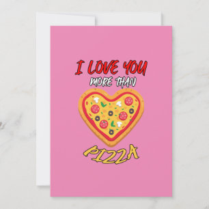 Jag älskar dig mer än pizza roliga alla hjärtans d julkort
