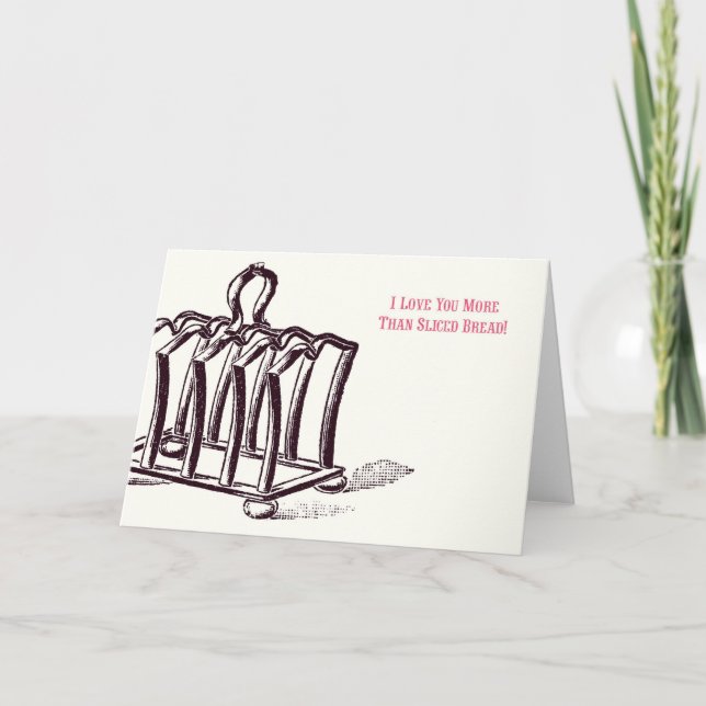 Jag älskar dig mer än skivat bröd! Kort (Framsida)