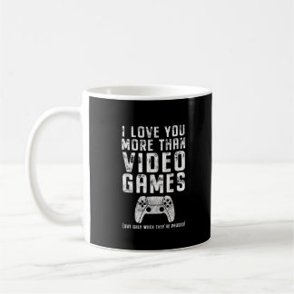 Jag älskar dig mer än tv-spel Gamerpresent Kaffemugg