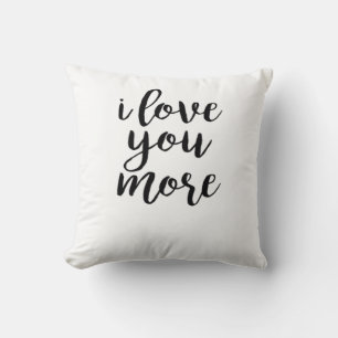 Jag älskar dig mer elegant kärleksdesign kudde
