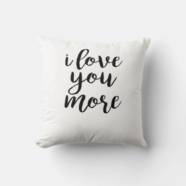 Jag älskar dig mer elegant kärleksdesign  kudde (Framsida)
