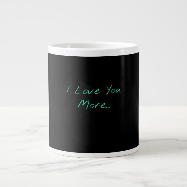 Jag älskar dig mer handskriven stil  jumbo mugg (Framsidan)