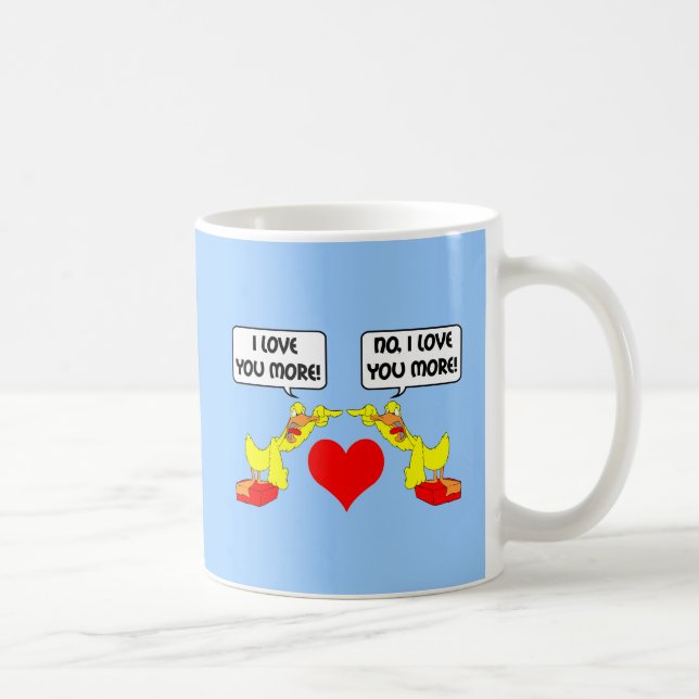 Jag älskar dig mer kaffemugg (Höger)