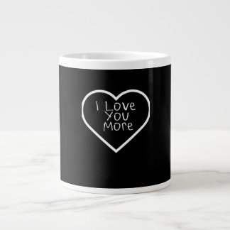 Jag älskar dig mer konstnärlig design jumbo mugg