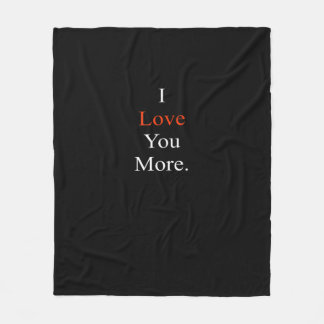 Jag älskar dig mer minimal design fleecefilt