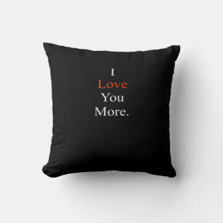 Jag älskar dig mer minimal design kudde