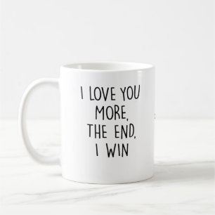 Jag älskar dig mer samtida typografi kaffemugg