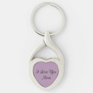 Jag älskar dig mer twisted heart silverfärgad nyckelring