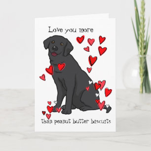 Jag älskar dig mer valentin för den Labrador Kort