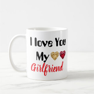Jag älskar dig min flickvän söta romantiska presen kaffemugg