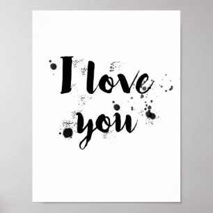 Jag älskar dig - minimalisten poster