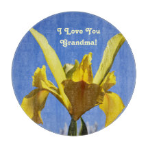 Jag älskar dig mormor! glasskärbrädor Blomma